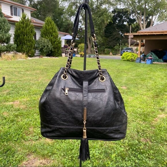 Mellow World Black Faux Leather Hobo Bag - Picture 14 of 15